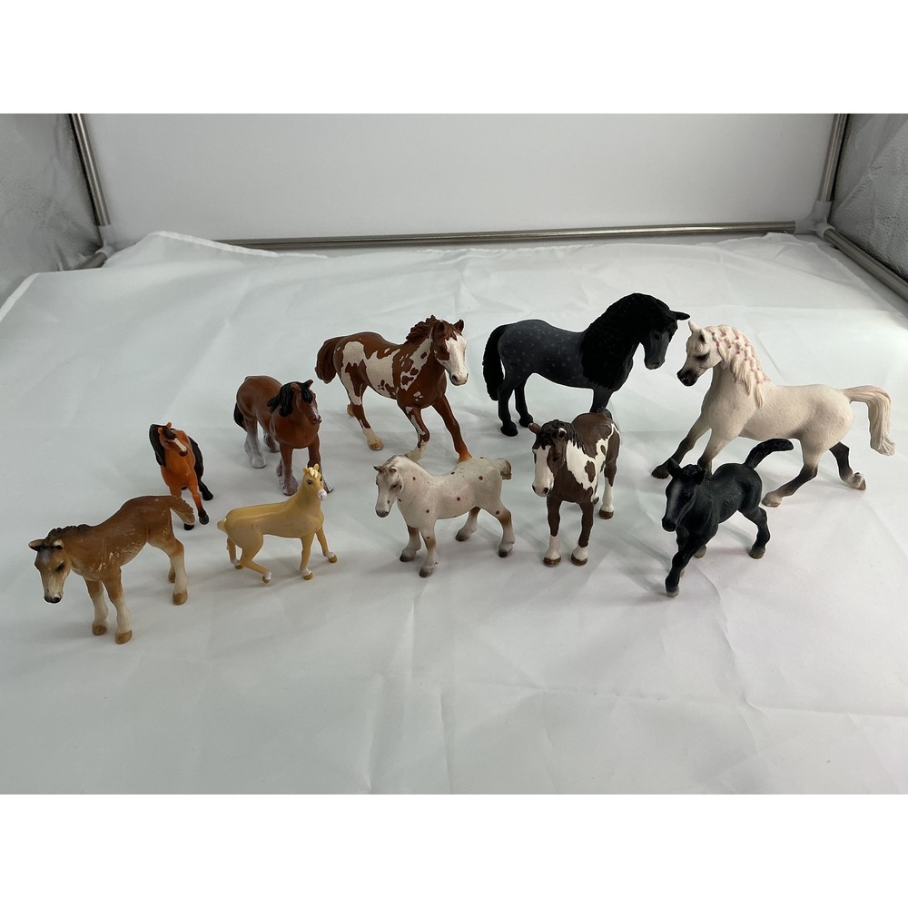 7 Schleich Horse Figure Lot and other brands Mixed Breeds Foals Stallions Mares